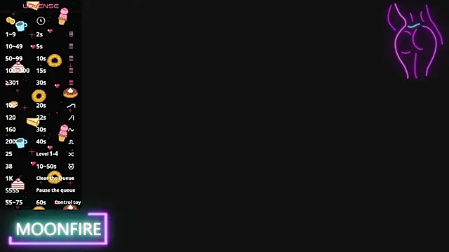 moonfiredancer online show from 21, 1, 2025