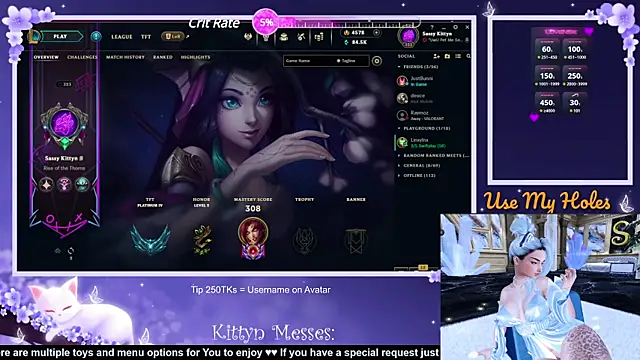 SassyKittyn online show from 10, 1, 2025