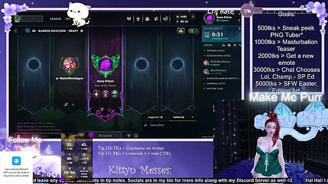 SassyKittyn online show from 17, 3, 2025