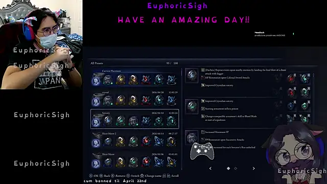 EuphoricSigh online show from 20, 4, 2026