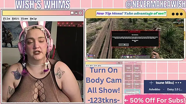 Snapshot of nevermakeawish chatting on 9, 7, 2026 nevermakeawish online show from 9, 7, 2026