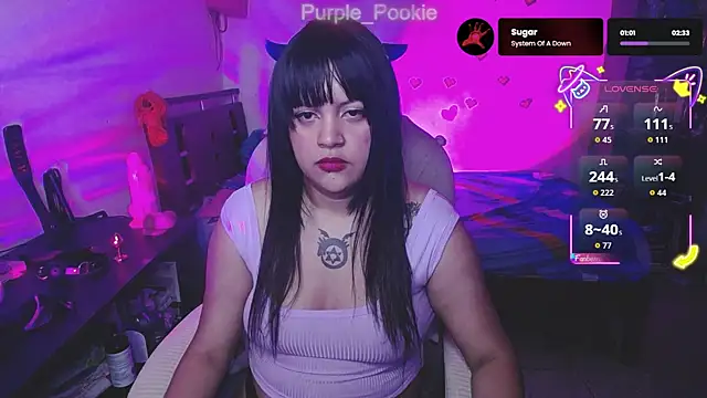 Purple-Pookiee online show from 4, 3, 2026