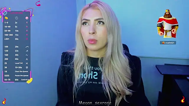 Megan sexrosse online show from 27, 3, 2026