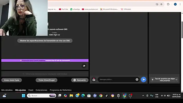 VALELUXX online show from 21, 4, 2026