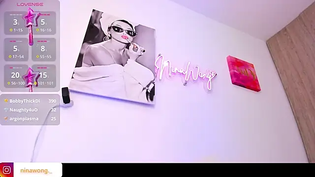 NinaWong online show from 25, 2, 2025