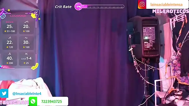 LaInsaciableIntensa online show from 20, 5, 2026