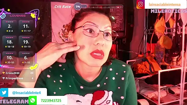 LaInsaciableIntensa online show from 12, 4, 2026