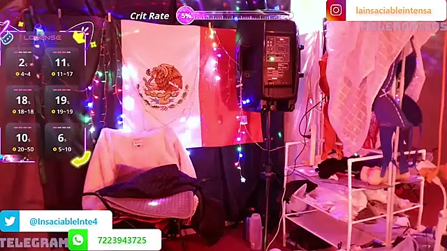 LaInsaciableIntensa online show from 1, 3, 2026