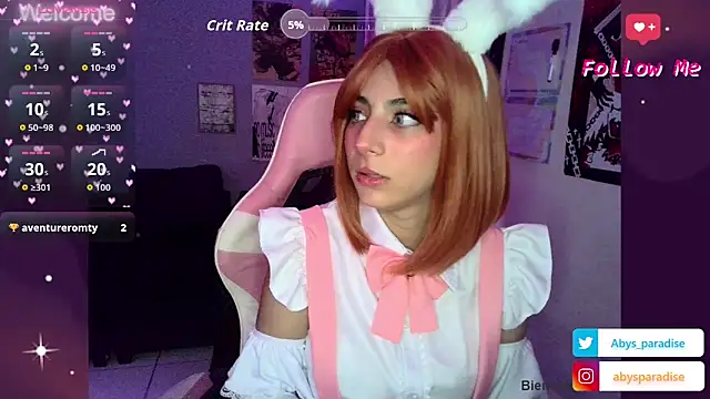 Abysparadise online show from 26, 3, 2026