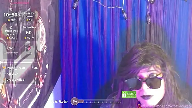 CrossyAayesha online show from 9, 9, 2025